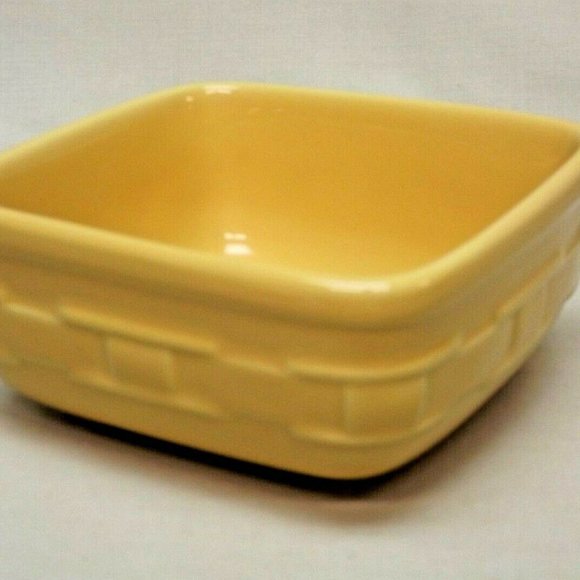 Longaberger W.I. Holiday Stand Wood Shelf Soft Square Dinner Plate & Small Bowl - Picture 12 of 14